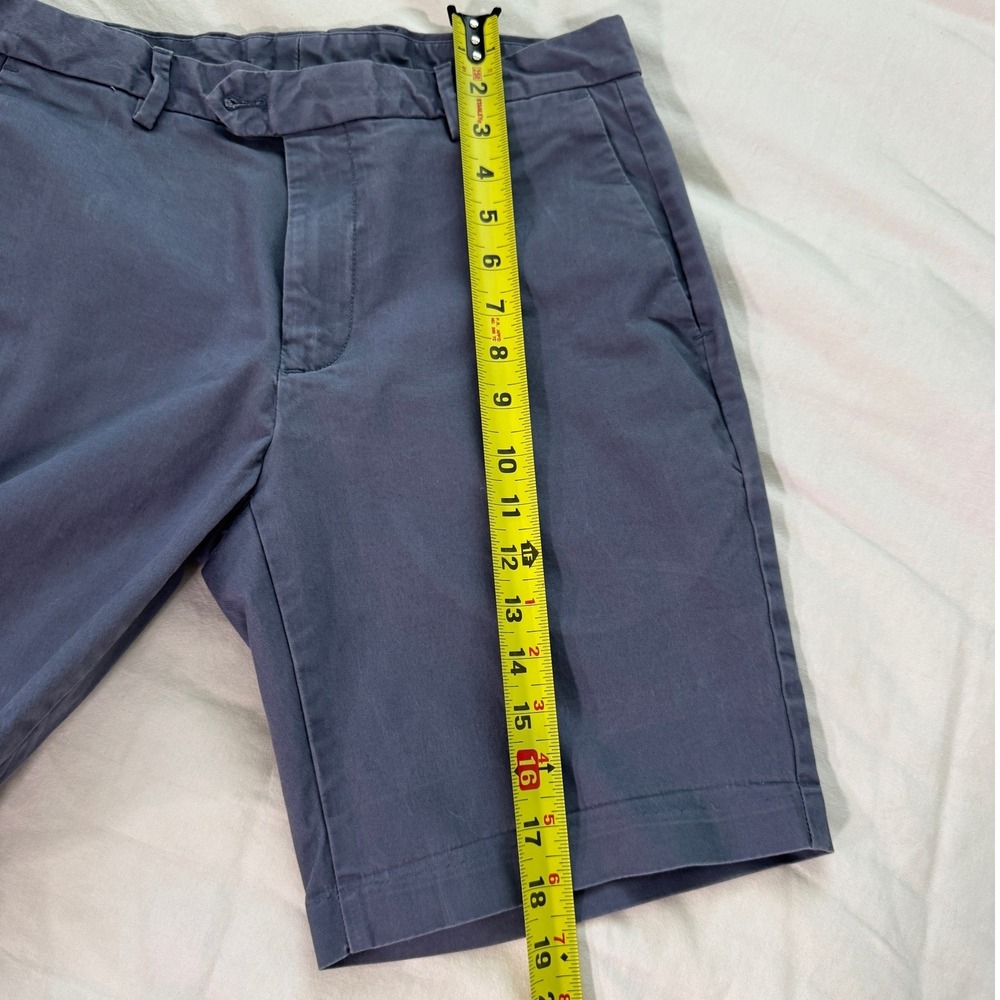 REISS Wicket Cotton Chino Tailored Shorts Airforce Blue Mens Size 30 - Picture 10 of 10